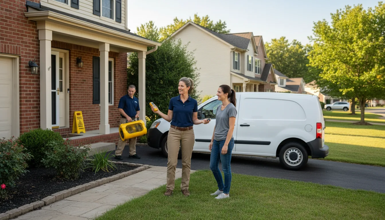 Residential water damage restoration in Webb, MS